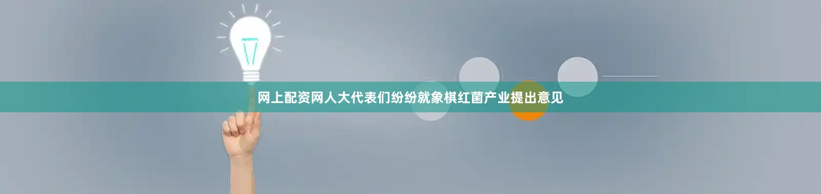 网上配资网人大代表们纷纷就象棋红菌产业提出意见