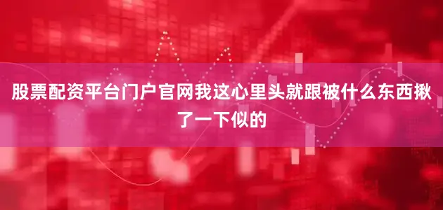 股票配资平台门户官网我这心里头就跟被什么东西揪了一下似的